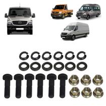 Kit 6 parafusos prisioneiro + porca + arruela sprinter 2012 a 2019 rodado duplo Kit 6 parafusos prisioneiro + porca + arruela sprinter 2012 a 2019 rodado duplo