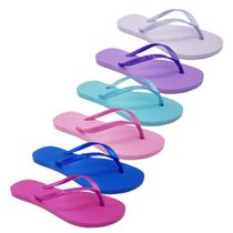 Kit 6 Pares Chinelo Sandália Leve Feminino Slim Liso F02 Kit 6 Pares Chinelo Sandália Leve Feminino Slim Liso F02