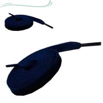 Kit 6 Pares de Cadarço Azul Marinho Poliéster Achatado 120cm