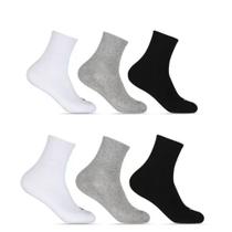 Kit 6 Pares de Meia Hoahi Longo Atoalhado Masculino PT/BC/CZ