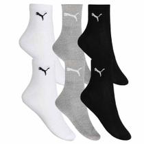 Kit 6 Pares de Meia Puma Esportiva Cano Médio Masculino - Mescla Kit 6 Pares de Meia Puma Esportiva Cano Médio Masculino - Mescla