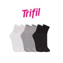 Kit 6 Pares De Meia Unissex Feminina E Masculina Original Trifil Algodão Cano Médio