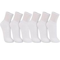 Kit 6 Pares de Meias Atoalhadas Cano Médio Esportiva Macia e Resistente Trifil