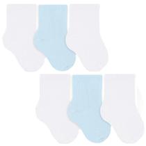 Kit 6 pares de meias Bebe Algodão Cano Médio Selene 1355