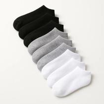 Kit 6 Pares de Meias Cano Curto Lisa Unissex Conforto Diário