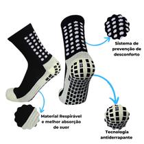 Kit 6 Pares De Meias Esportiva Antiderrapante Futebol Pro Socks Para Campo Para Chuteira
