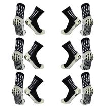 Kit 6 Pares De Meias Esportiva Antiderrapante Futebol Pro Socks Para Campo Para Chuteira