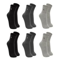 Kit 6 Pares De Meias Esportivas Cano Médio Masculina - Lupo