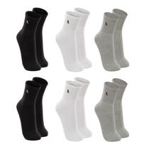 Kit 6 Pares De Meias Esportivas Cano Médio Masculina - Lupo