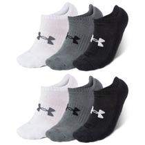 Kit 6 Pares de meias invisível Under Armour Core Cotton