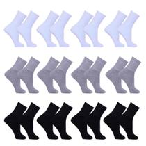 Kit 6 pares de meias masculinas cano longo esporte básica