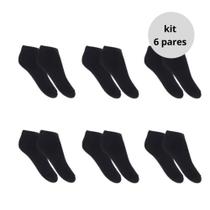 Kit 6 pares de meias masculinas soquete esporte básicas casual