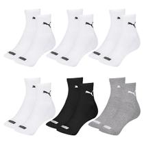 Kit 6 Pares de Meias Puma Cano Médio Esportiva Masculino