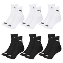 Kit 6 Pares de Meias Puma Cano Médio Esportiva Masculino Kit 6 Pares de Meias Puma Cano Médio Esportiva Masculino