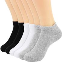 Kit 6 pares de meias soquete cano curto esportivo básico - Filó Modas