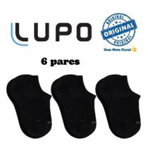 Kit 6 Pares de Meias Soquete Invisível Lupo Infantil Algodão