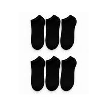 Kit 6 Pares de Meias Soquete Unissex cor Preta tam 40 ao 46