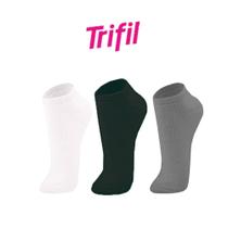 Kit 6 Pares De Meias Trifil Básica Cano Curto Feminino E Masculino Unissex