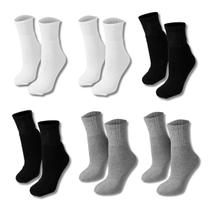 Kit 6 Pares De Meias Tubo Cano Médio Masculina Algodão Confortavel Dallf