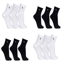Kit 6 Pares de Meias Unisex Lupo Cano Médio Algodão Original + NF Kit 6 Pares de Meias Unisex Lupo Cano Médio Algodão Original + NF