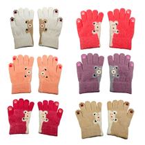 Kit 6 pares Luva infantil Menina Bichinho Quente de Frio inverno para 3 a 8 anos