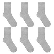 Kit 6 Pares Meia Cano Longo Tamanho Plus Punho Largo, Grande, Não aperta Kit 6 Pares Meia Cano Longo Tamanho Plus Punho Largo, Grande, Não aperta