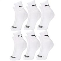 Kit 6 Pares Meia Cano Médio Alto Atoalhada Esportiva Algodão Masculina Feminina Unissex Adulto Academia Dia a Dia Puma