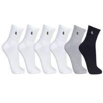 Kit 6 Pares Meia Cano Médio Lupo Unissex Algodão 37-44 Macia Kit 6 Pares Meia Cano Médio Lupo Unissex Algodão 37-44 Macia