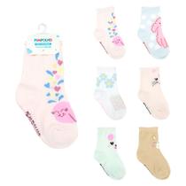 Kit 6 Pares Meia Colorida Pimpolho Tamanho 26-30 (3-6 anos) Menina Kit 6 Pares Meia Colorida Pimpolho Tamanho 26-30 (3-6 anos) Menina