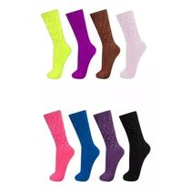 Kit 6 Pares Meia Fitness Aeróbicas Academia Algodão Feminina