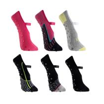 Kit 6 Pares Meia Hidro Sapatilha Antiderrapante Pilates Feminina Halk Kit 6 Pares Meia Hidro Sapatilha Antiderrapante Pilates Feminina Halk