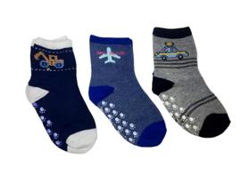 Kit 6 Pares Meia Infantil 6 A 8 Anos Menino Anti-derrapante