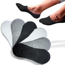 Kit 6 Pares Meia Invisível Feminina Respirável Soquete Rupee