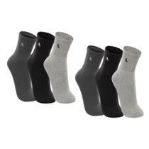 Kit 6 Pares Meia Lupo Cano Médio Masculina Atacado Original