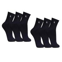 Kit 6 Pares Meia Lupo Cano Médio Masculina Atacado Original