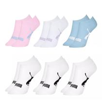 Kit 6 Pares Meia Sapatilha Cano Baixo Adulto Soquete Algodão Puma - Feminina