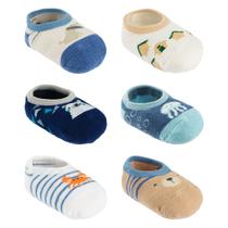 Kit 6 Pares Meia Sapatilha Colorida Antiderrapante Pimpolho Tamanho 16-20 (6-12m) Menino Kit 6 Pares Meia Sapatilha Colorida Antiderrapante Pimpolho Tamanho 16-20 (6-12m) Menino