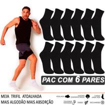 Kit 6 Pares Meia Trifil Grossa Algodão Masculina E Feminina