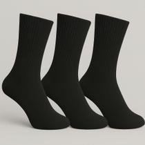 Kit 6 Pares Meias Cano Alto Algodão Canelada Unissex Macia, Durável e Confortável