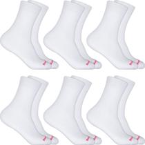 Kit 6 Pares Meias Cano Médio Alto Sport Em Algodão Confortável Meia Sport Feminina Masculina Atacado