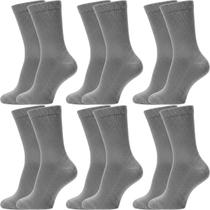 Kit 6 Pares Meias Cano Médio Longo Academia Sport Atacado