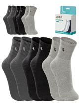Kit 6 Pares Meias Lupo Cano Médio Algodão Masculina Original