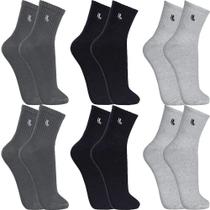 Kit 6 Pares Meias Lupo Cano Médio Esportivas Academia Cor:Mista ChumboTamanho:37-40 Kit 6 Pares Meias Lupo Cano Médio Esportivas Academia Cor:Mista ChumboTamanho:37-40