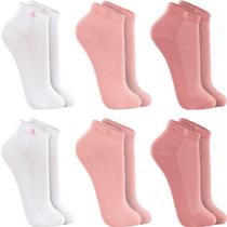 Kit 6 Pares Meias Lupo Original Algodão Masculina Feminina Cano Curto Baixo Soquete Atacado 3225