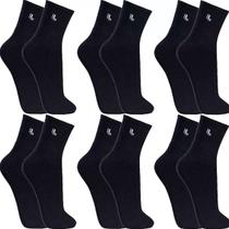 Kit 6 Pares Meias Lupo Original Masculina Algodão Cano Médio Alto Longo Atacado Academia Esportiva