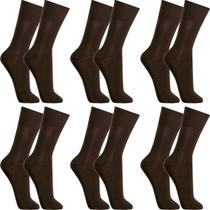 Kit 6 Pares Meias Lupo Social Masculina Algodão Cano Alto Longo Atacado Original