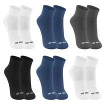 Kit 6 Pares Meias Up Dry Esportiva Cano Médio Anti Bolha Corrida Bike Ciclismo Caminhada Academia Kit 6 Pares Meias Up Dry Esportiva Cano Médio Anti Bolha Corrida Bike Ciclismo Caminhada Academia