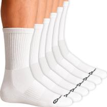 Kit 6 Pares Meias Zhamaro Cano Alto Longo Algodão Atoalhada Masculina Feminina Esportiva Confortável