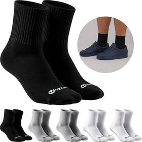 Kit 6 Pares Meias Zhamaro Cano Médio Algodão Atoalhada Masculina Feminina Confortável Grossa