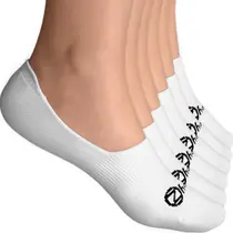 Kit 6 Pares Meias Zhamaro Sapatilha 100 Invisível Com Silicone Algodão Masculina Feminina Academia